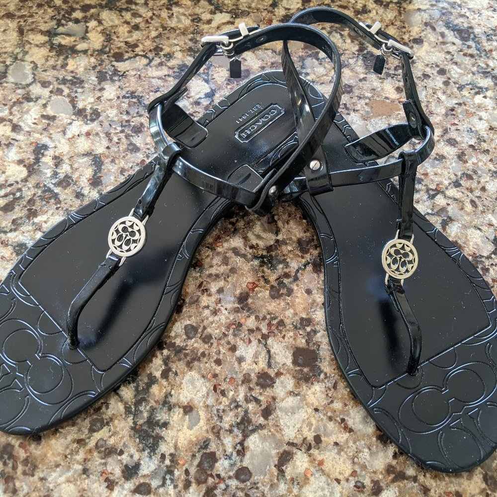 Black Coach Sandals